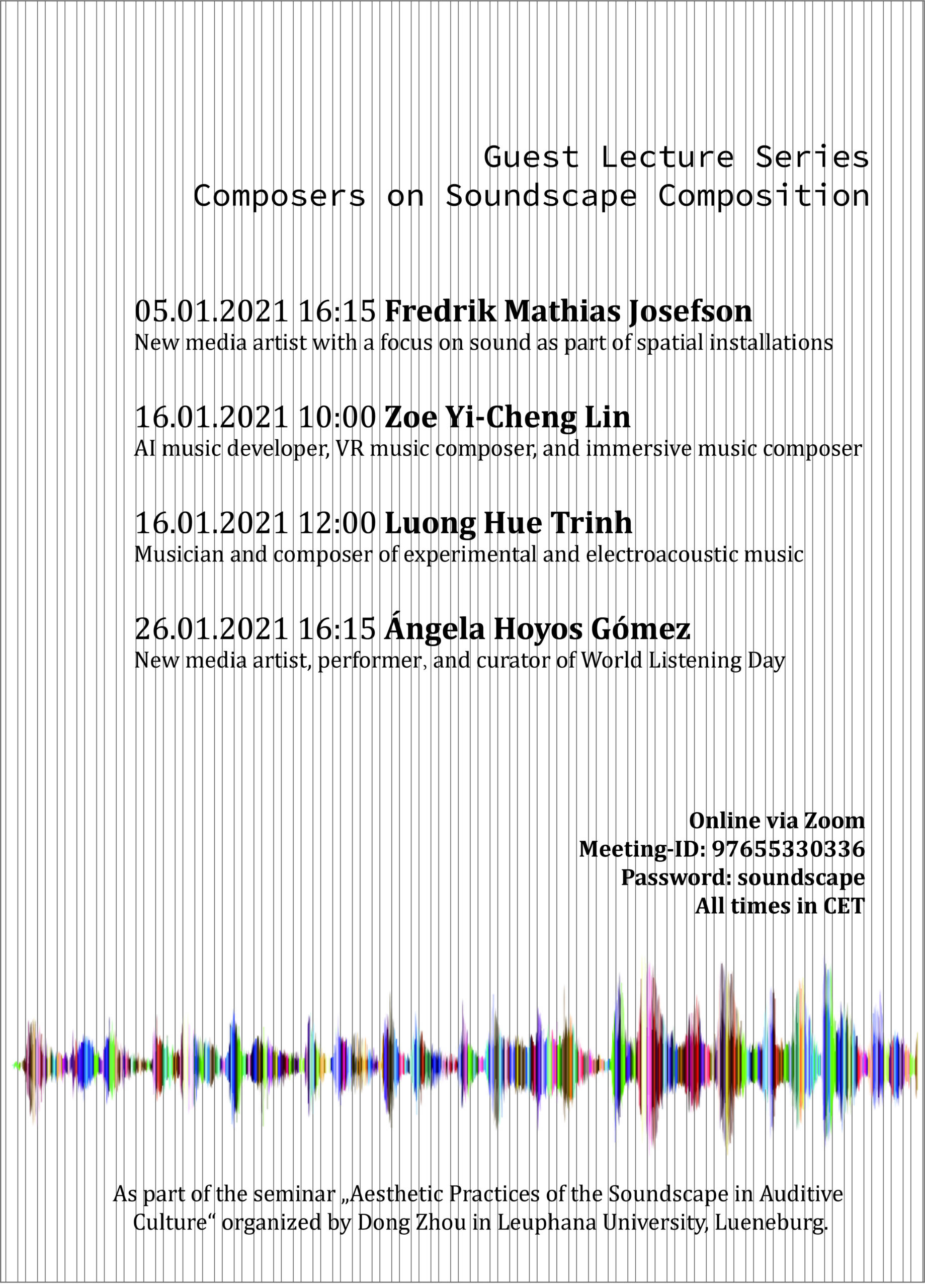 Guest Lecture Series: Composers on Soundscape Composition